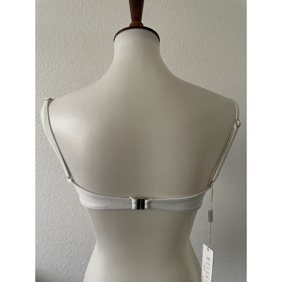 Meshki Swim Bikini Top Padded Logo Swimwear - Picture 5 of 7